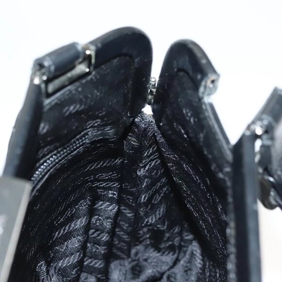 PRADA Hand Bag Leather Black Auth bs26480 - Picture 11 of 16